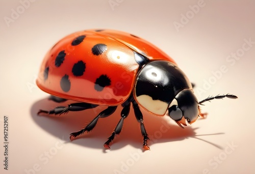 Ladybugs with red and black spots