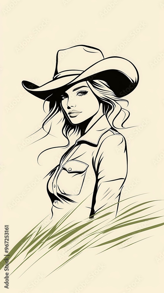 background image of a cowboy woman, western illustration style, western. background image of a cowboy woman, western illustration style, western.