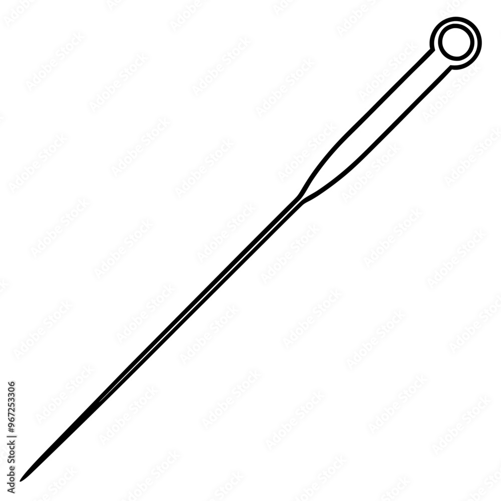 sewing needle outline coloring book page line art illustration digital drawing sewing needle outline coloring book page line art illustration digital drawing