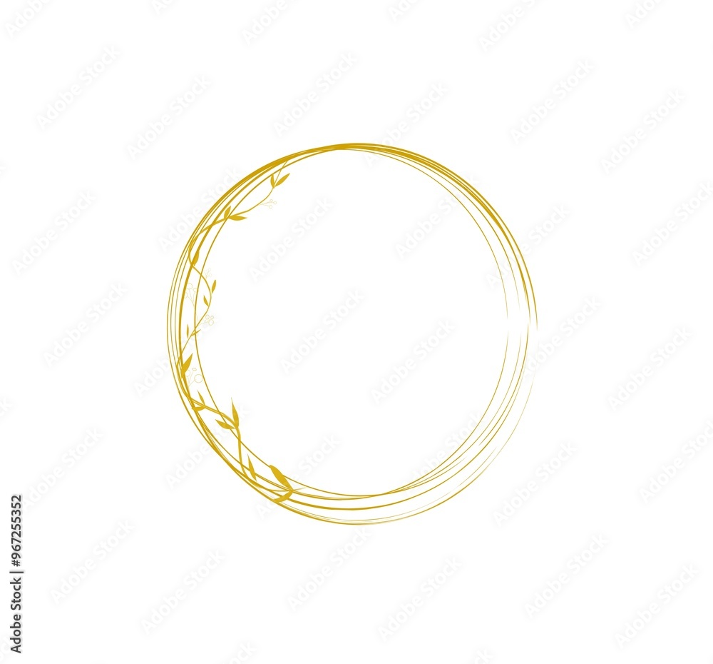 gold round frame element with gold glitter circles. text frame or design gold round frame element with gold glitter circles. text frame or design