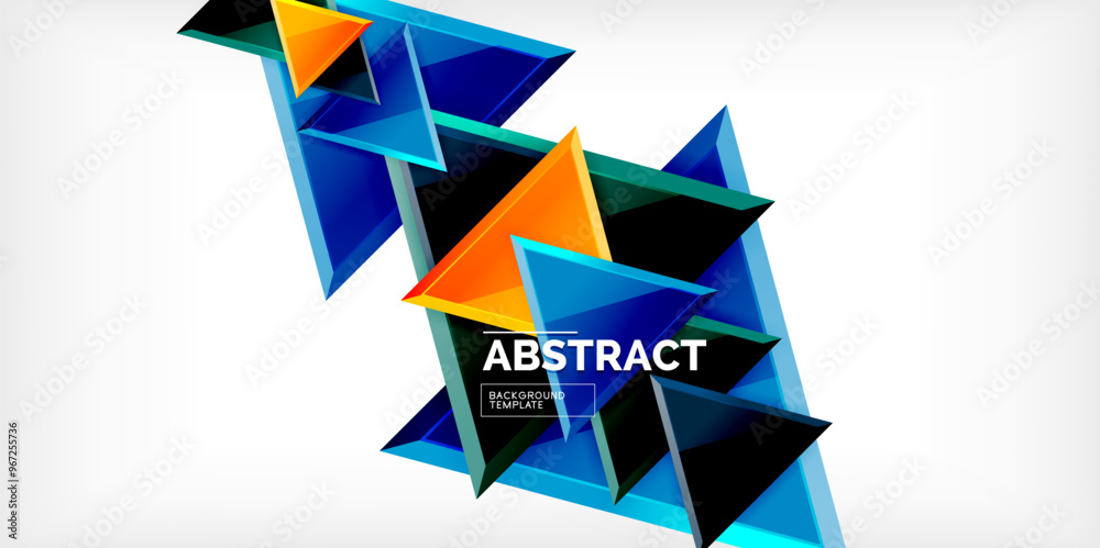 Abstract background - glossy triangles. Vector Illustration For Wallpaper, Banner, Background, Card, Book Illustration, landing page Abstract background - glossy triangles. Vector Illustration For Wallpaper, Banner, Background, Card, Book Illustration, landing page