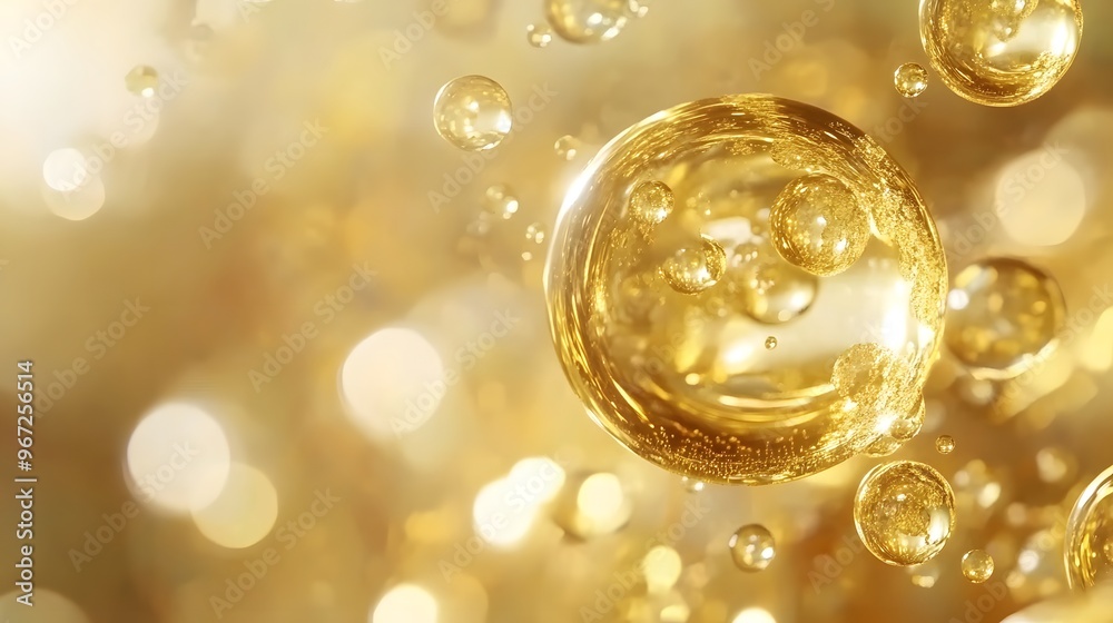 Golden Bubble Elegance in Cosmetics Promotion Golden Bubble Elegance in Cosmetics Promotion