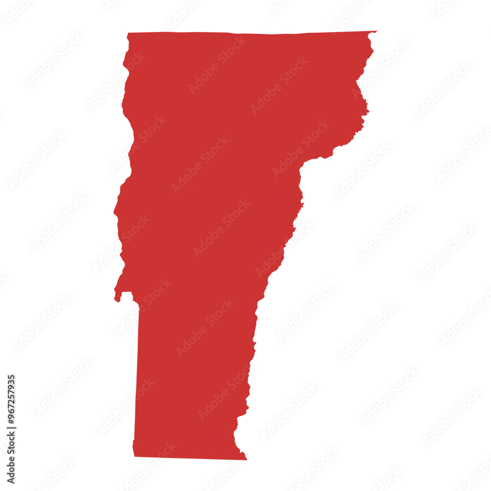 Vector outline map of Vermont state of the United States Vector outline map of Vermont state of the United States