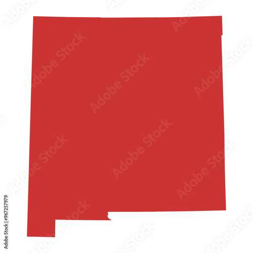 Vector outline map of New Mexico state of the United States