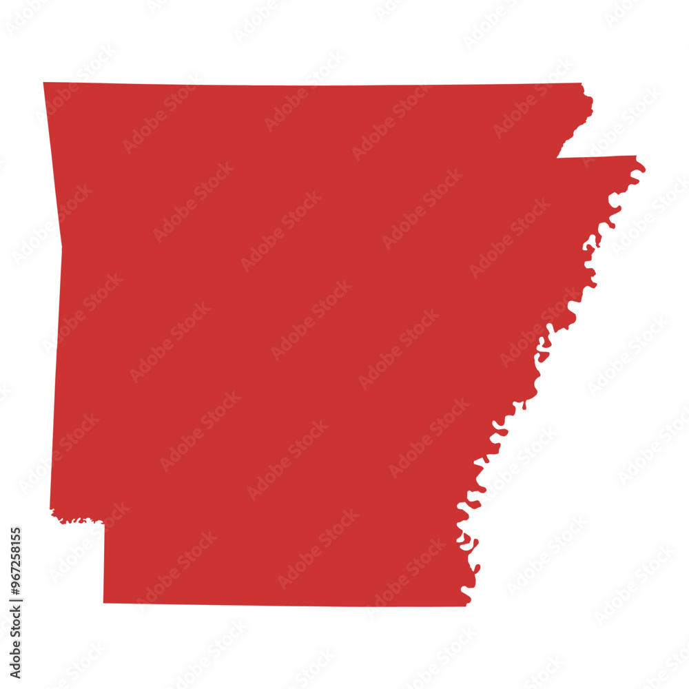 Vector outline map of Arkansas state of the United States Vector outline map of Arkansas state of the United States
