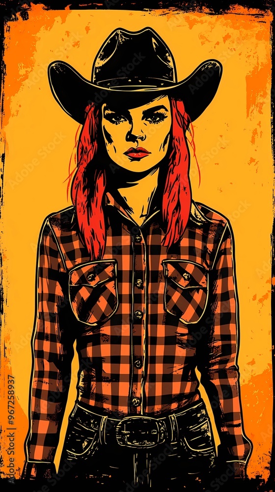 background image of a cowboy woman, western illustration style, western. background image of a cowboy woman, western illustration style, western.
