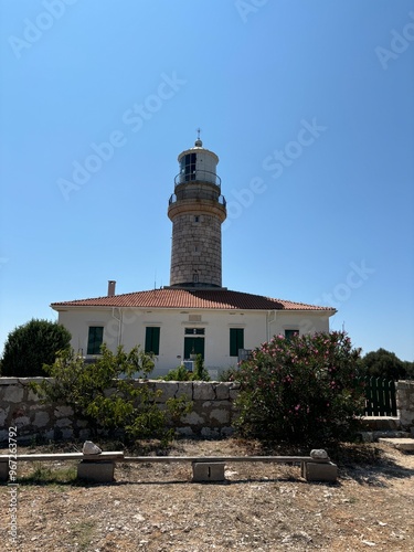 Lastovo island lighthouse in Croatia photo