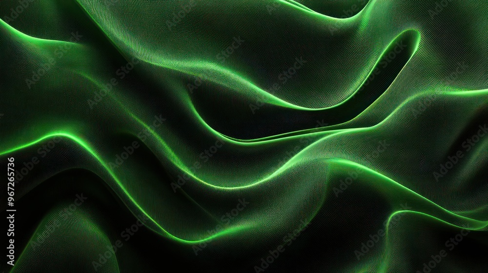 Abstract Green Silk Drape Abstract Green Silk Drape