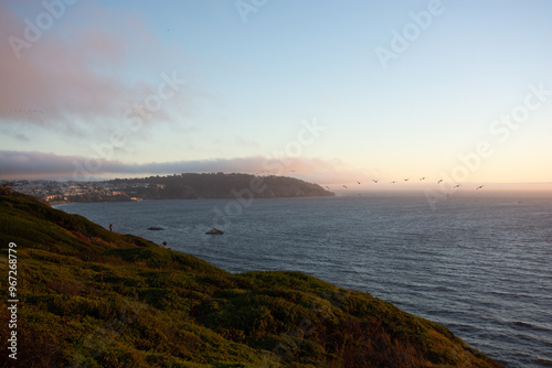 San Francisco Bay Area in the evening light