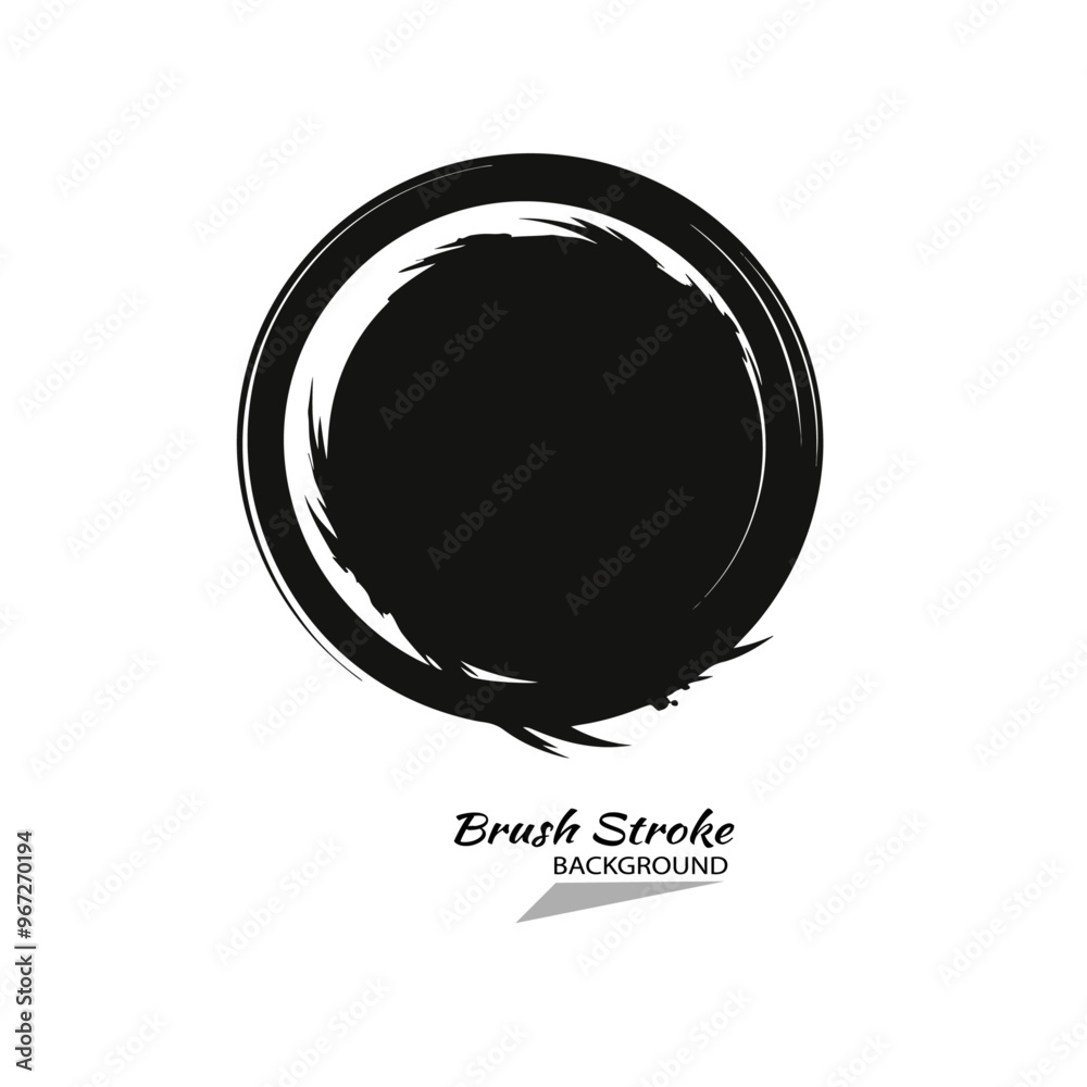 black and white circle brush 