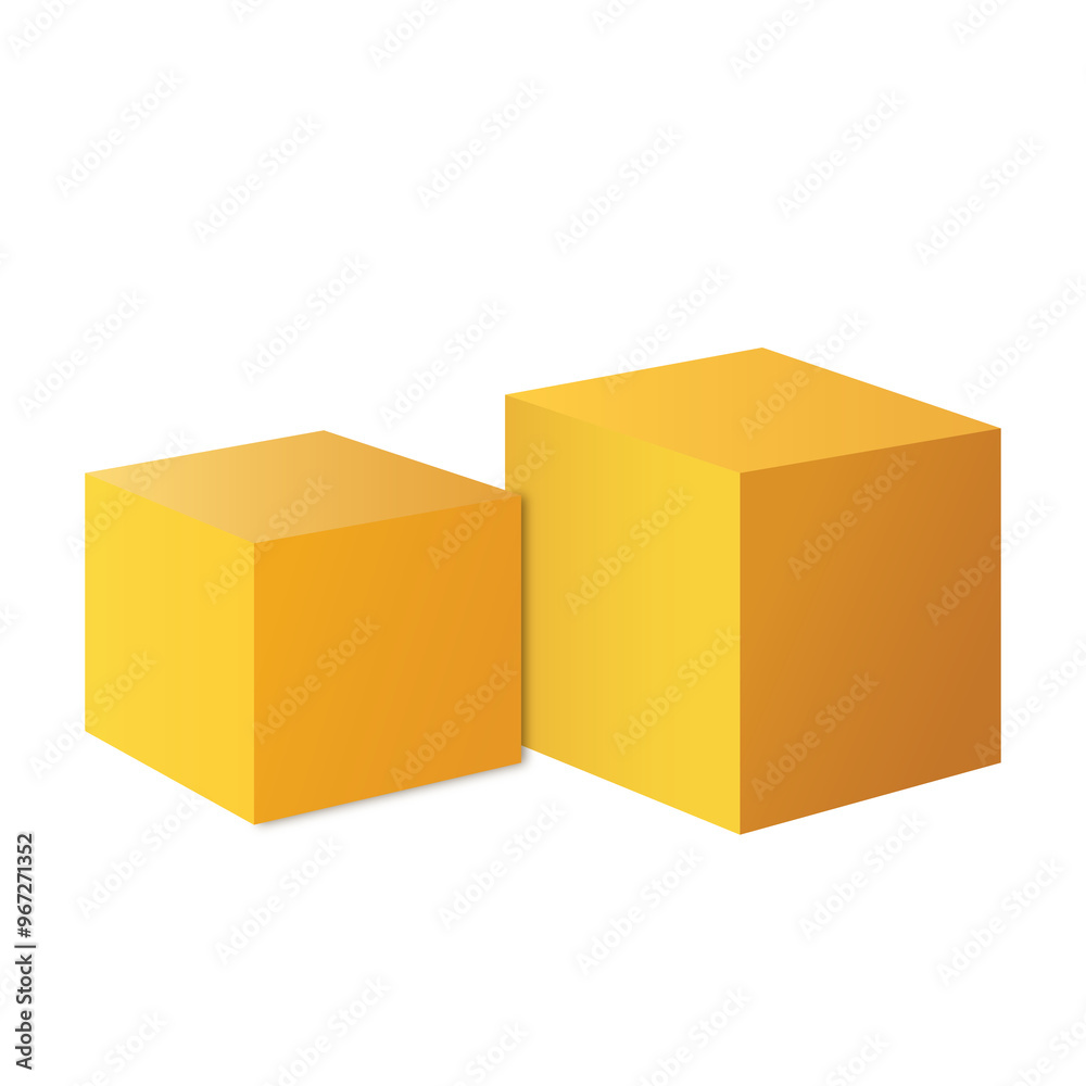 Fototapeta premium yellow podium 3d element for product presentation transparent background
