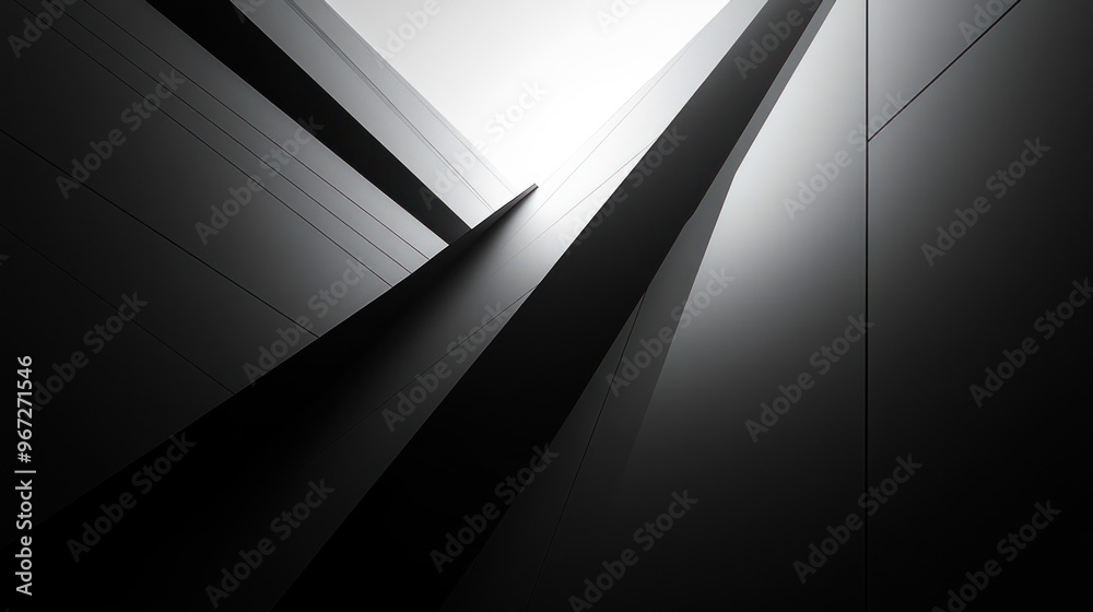 Abstract Geometric Shapes in a Modern Building Abstract Geometric Shapes in a Modern Building