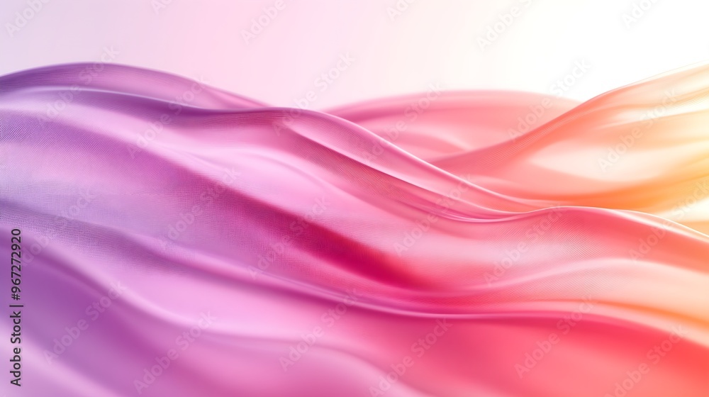 Obraz premium Futuristic abstract shapes, smooth gradients, flowing forms, clean lines, minimalism