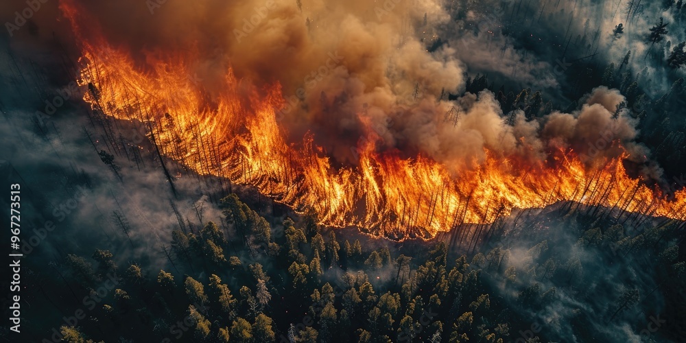 Bird s Eye View of Wildfire from Above Bird s Eye View of Wildfire from Above