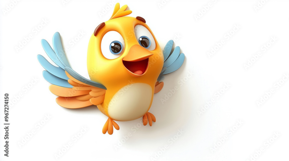Cartoon bird isolated on a white background Cartoon bird isolated on a white background