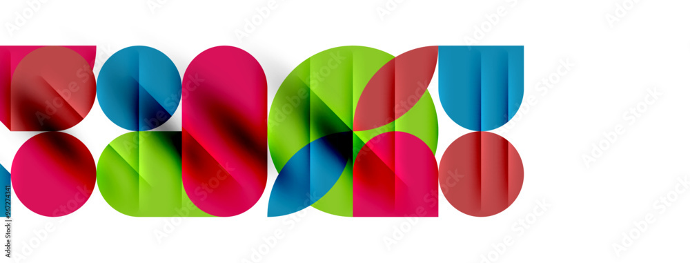 Round shapes, circles and lines minimal geometric background. Vector Illustration For Wallpaper, Banner, Background, Card, Book Illustration, landing page Round shapes, circles and lines minimal geometric background. Vector Illustration For Wallpaper, Banner, Background, Card, Book Illustration, landing page