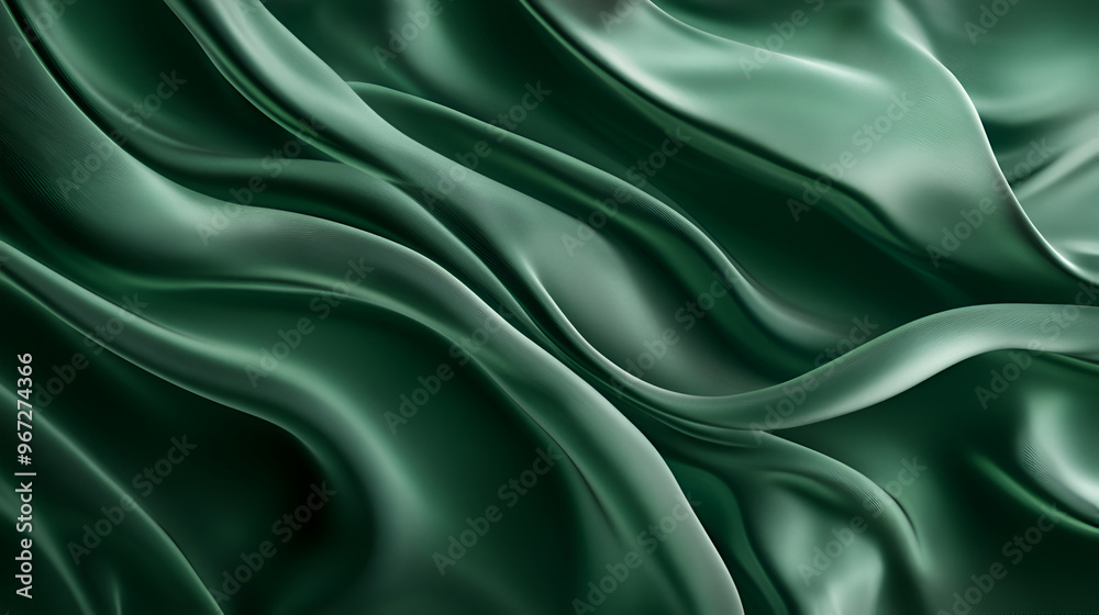 Smooth elegant dark green silk fabric texture can be used as an ...