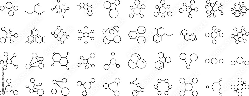 Chemistry Icon Pack. Contains Icons of Atom and Chemical Compounds that Can Be Used for Design of Cards, Posts, Apps, Web Sites Chemistry Icon Pack. Contains Icons of Atom and Chemical Compounds that Can Be Used for Design of Cards, Posts, Apps, Web Sites