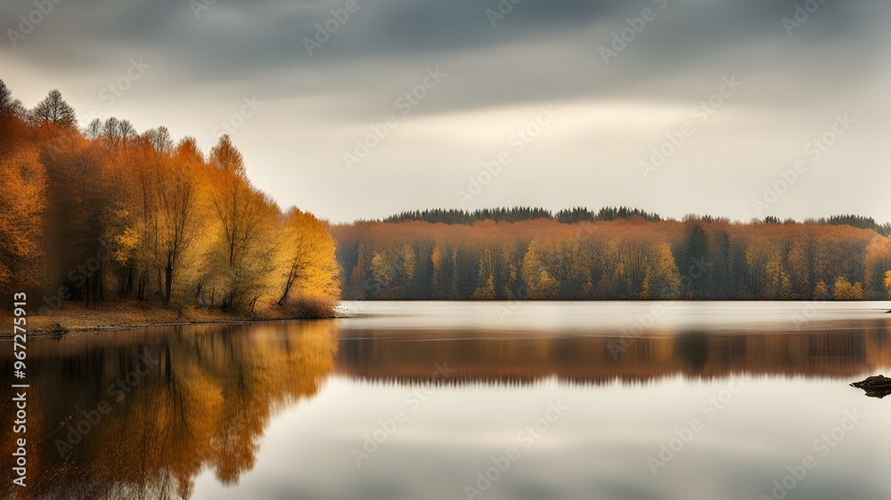 lake with autumn lake with autumn