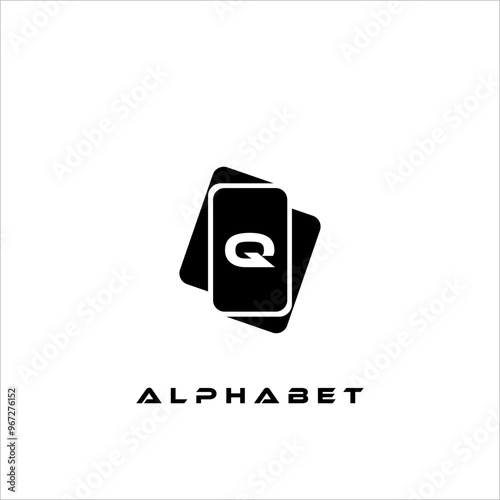 Combination of card icons and alphabets