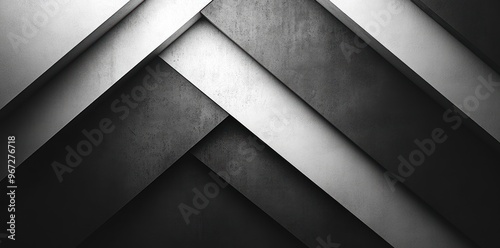 Abstract Geometric Shapes with Light and Shadow on a Textured Surface