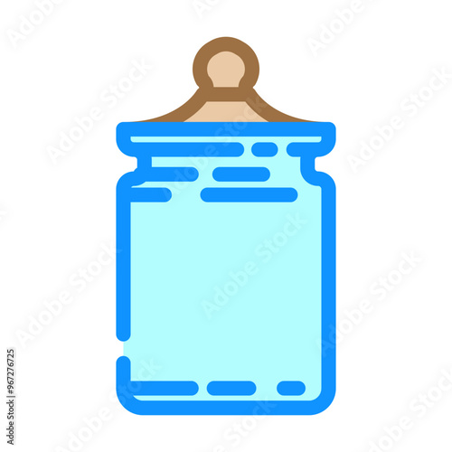 canister glass package color icon vector. canister glass package sign. isolated symbol illustration