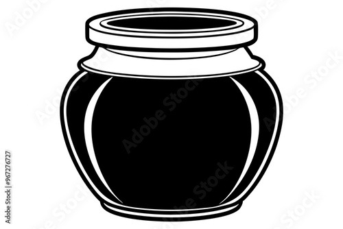 jar silhouette vector icon style, white back ground