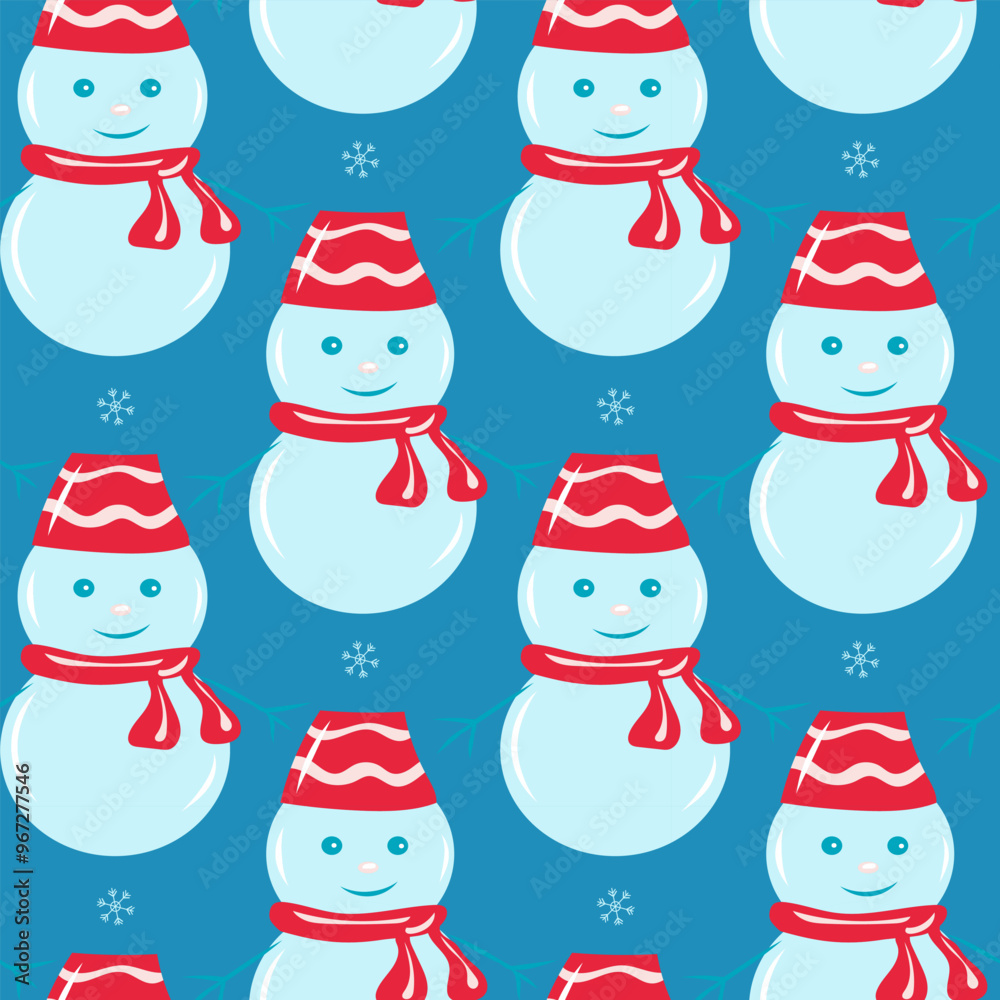 Christmas seamless pattern with elements cookies, gift bag, candy, candles, sweater, viburnum, snowman, cup of hot tea. Hand drawn, vector Christmas seamless pattern with elements cookies, gift bag, candy, candles, sweater, viburnum, snowman, cup of hot tea. Hand drawn, vector