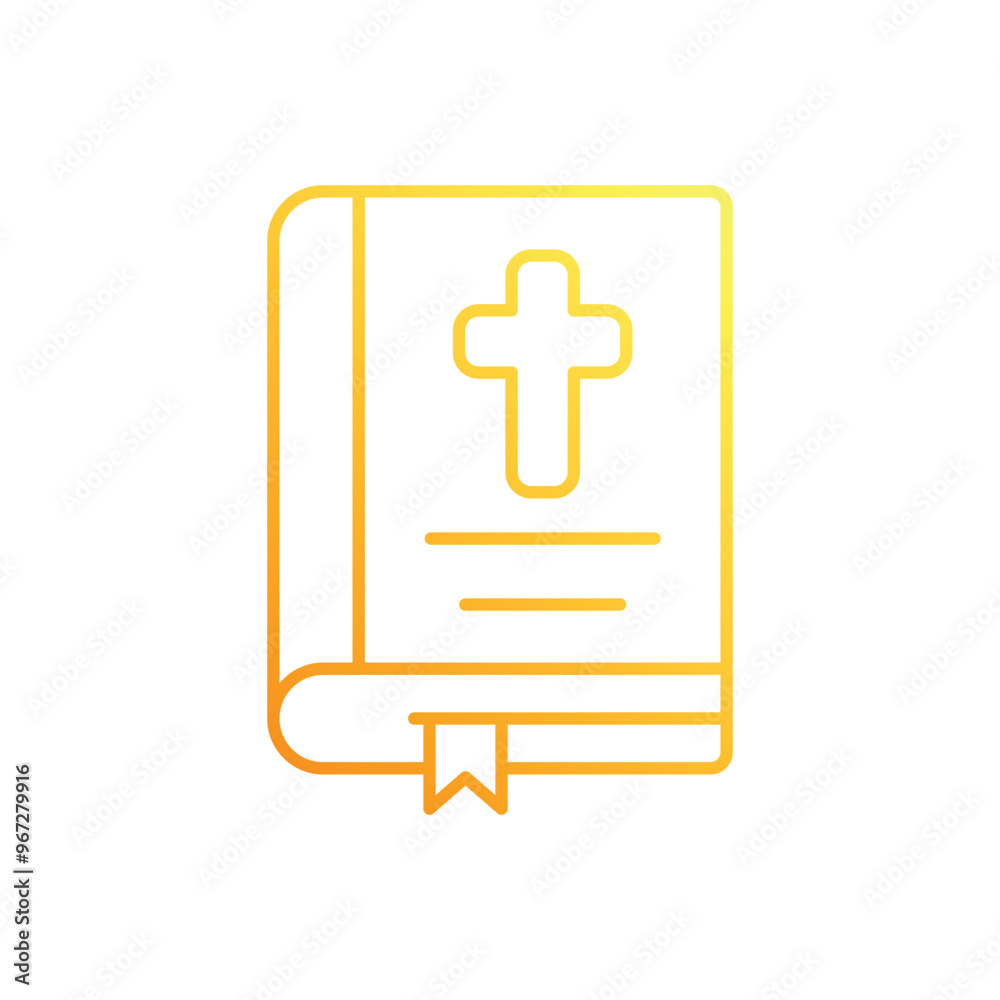 Obraz premium Christianity Book vector icon