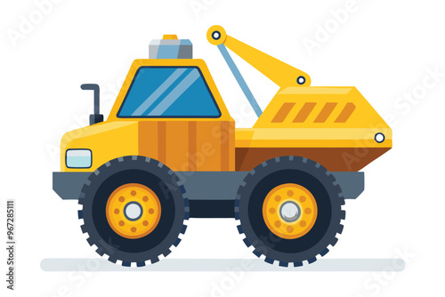 Construction premium vector, vehicle concept illustration on white background.