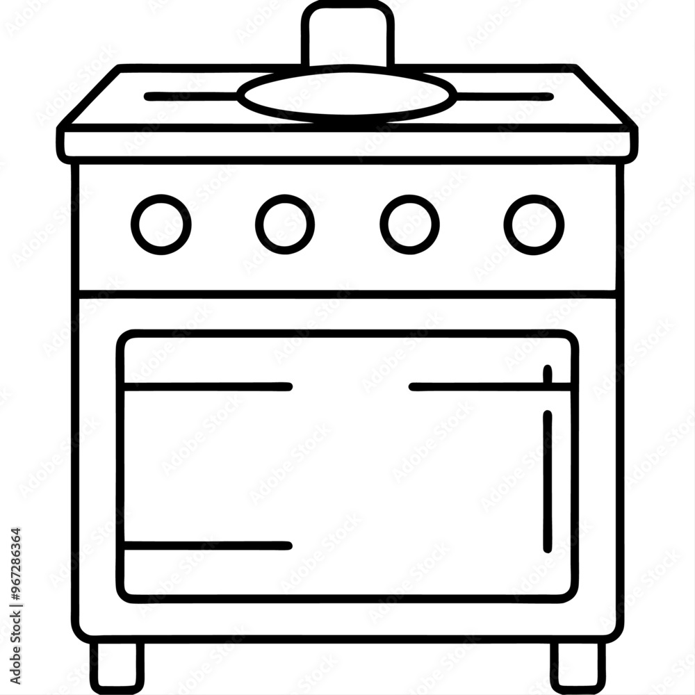 stove outline coloring book page line art illustration digital drawing stove outline coloring book page line art illustration digital drawing
