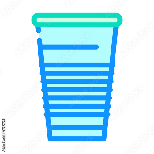 cup plastic package color icon vector. cup plastic package sign. isolated symbol illustration