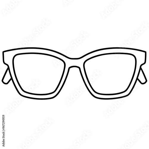 sunglasses outline coloring book page line art illustration digital drawing