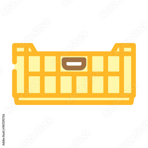 box plastic package color icon vector. box plastic package sign. isolated symbol illustration