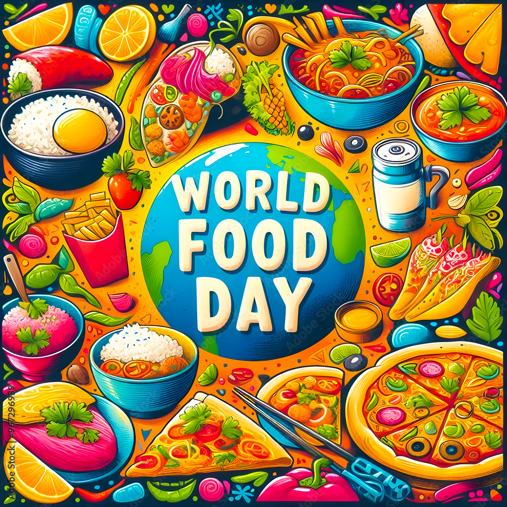 Obraz premium Harvest for Hope, World Food Day Event Poster