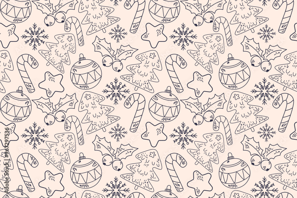 seamless pattern with christmas tree. set of christmas trees, stars and snowflakes. seamless pattern with christmas tree. set of christmas trees, stars and snowflakes.