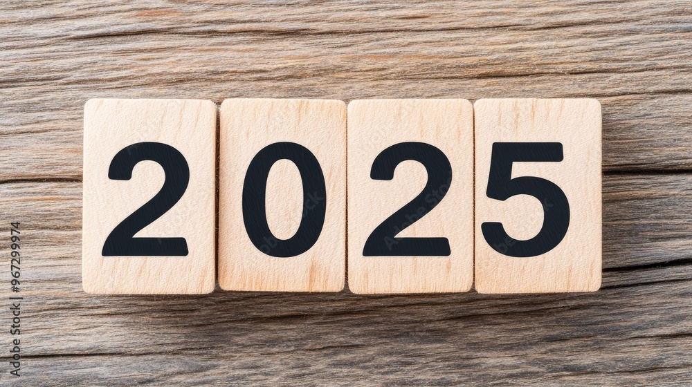 Cubes representing the year 2025 symbolize fresh starts and business resolutions for a successful new year ahead Cubes representing the year 2025 symbolize fresh starts and business resolutions for a successful new year ahead