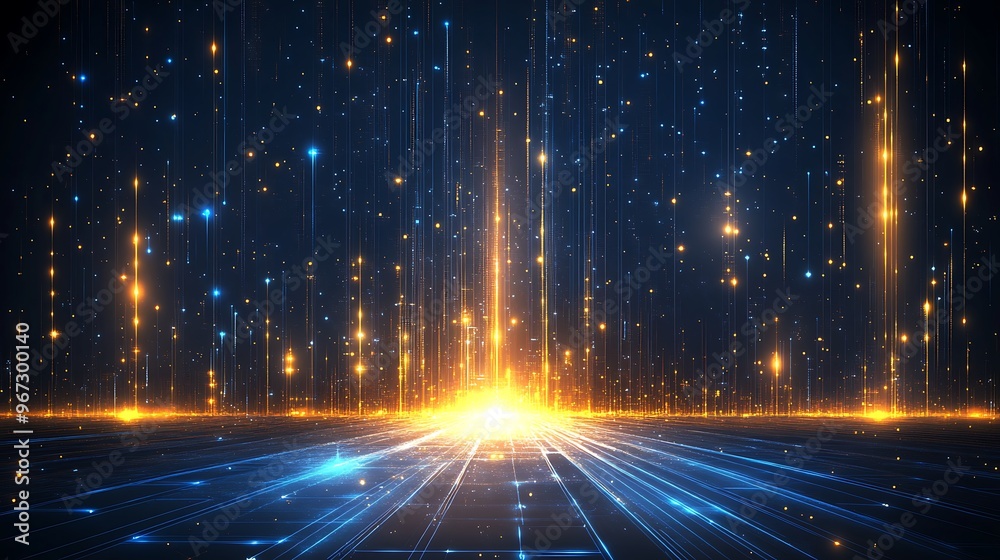 A stunning display of luminous particles and rays of light emanating from a central point in a vibrant cosmic backdrop. A stunning display of luminous particles and rays of light emanating from a central point in a vibrant cosmic backdrop.