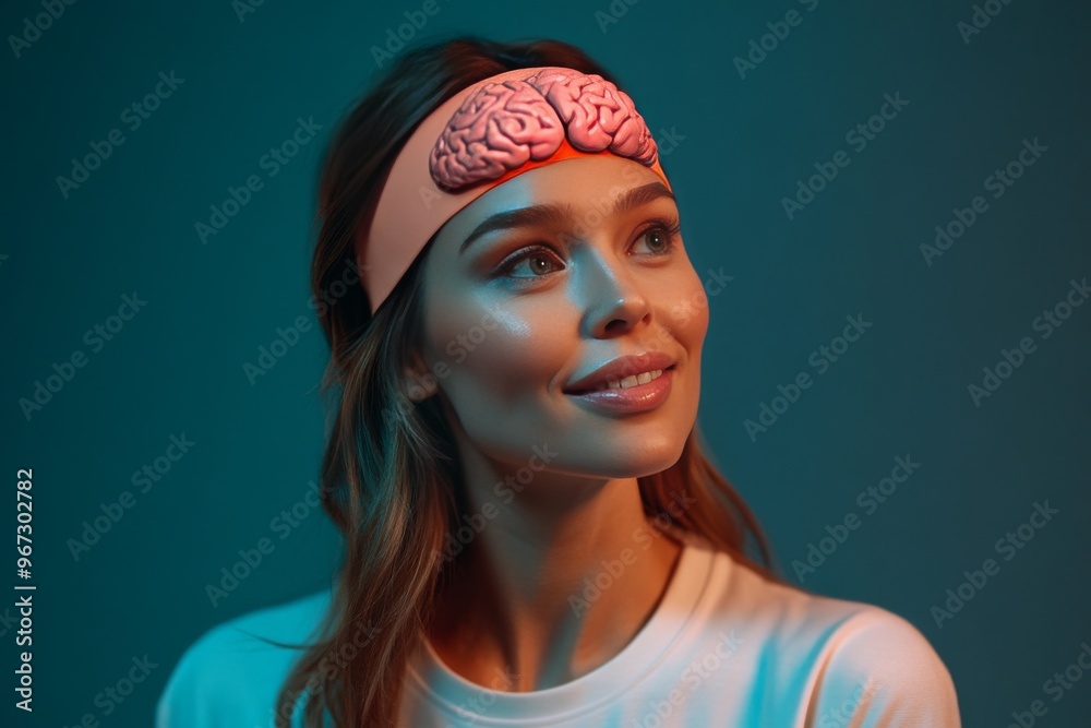 Brain mapping cognitive bioinformatics neurobiological networks neurocommunication and cognition processing woman’s brain with neural activity visualizing synapse connections and brainwave patterns Brain mapping cognitive bioinformatics neurobiological networks neurocommunication and cognition processing woman’s brain with neural activity visualizing synapse connections and brainwave patterns