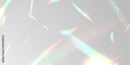 Multicolored light effect and zigzag ribbons falling from above on streamer, tinsel vector