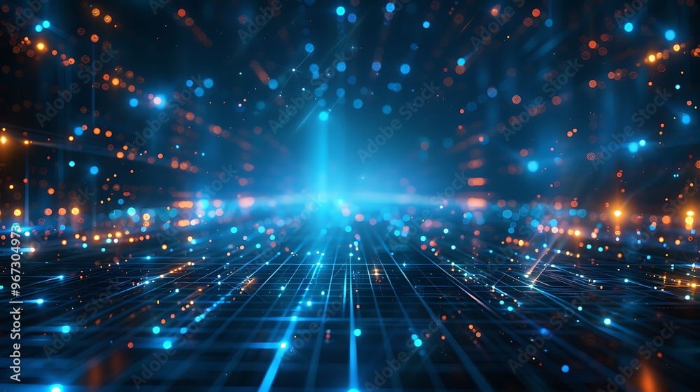 A vibrant digital landscape filled with glowing lights and lines, forming a futuristic atmosphere of technology and innovation. A vibrant digital landscape filled with glowing lights and lines, forming a futuristic atmosphere of technology and innovation.