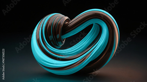 metallic knot element momentum design dark background photo