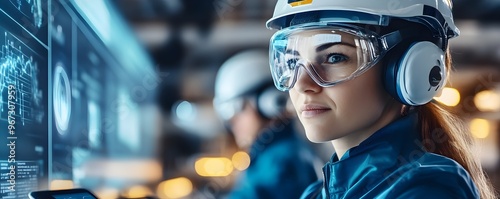 Futuristic Workers Monitori...