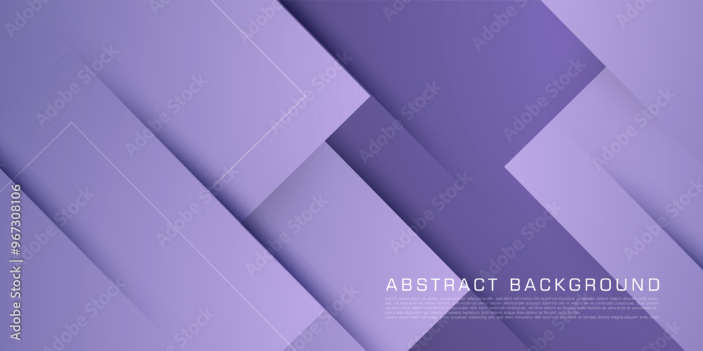 Obraz premium Abstract geometric futuristic background with purple color gradient background design. Overlap purple shapes pattern. Eps10 vector