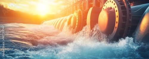 Hydropower Turbines Surroun...