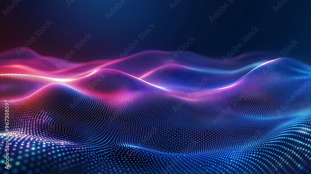 Abstract colorful wave patterns create a mesmerizing digital landscape with gradients and light effects. Abstract colorful wave patterns create a mesmerizing digital landscape with gradients and light effects.