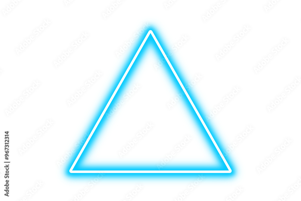Blue neon triangle border frame isolated on transparent background. Glowing triangle with blank space for decoration, text, vector illustration. PNG, Graphic design elements Blue neon triangle border frame isolated on transparent background. Glowing triangle with blank space for decoration, text, vector illustration. PNG, Graphic design elements