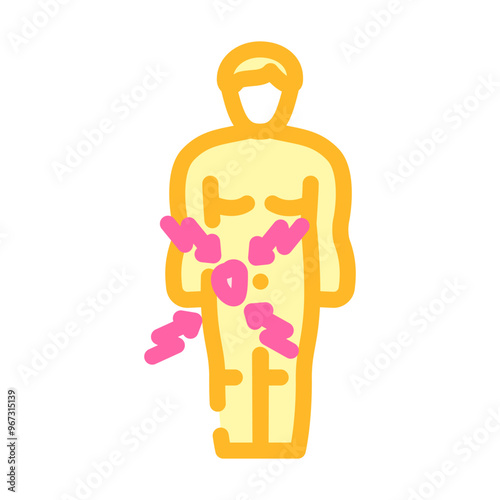 inguinal herniorrhaphy surgery color icon vector. inguinal herniorrhaphy surgery sign. isolated symbol illustration