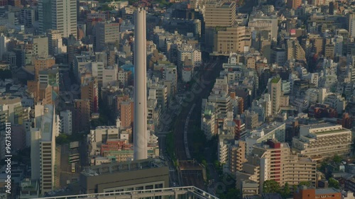 01 June 2023, Tokyo aerial cityscape panorama photo