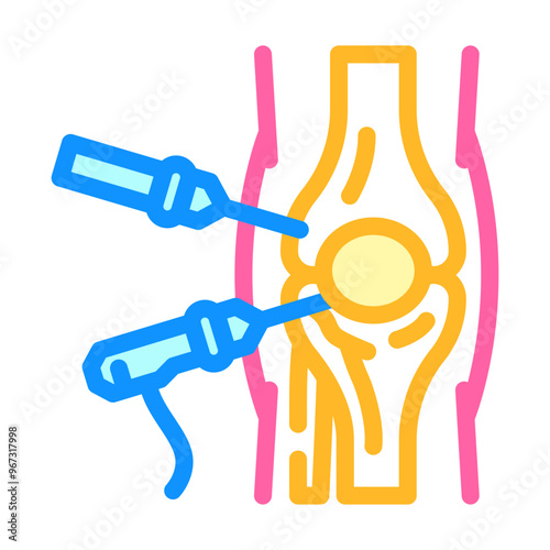 arthroscopy surgery color icon vector. arthroscopy surgery sign. isolated symbol illustration